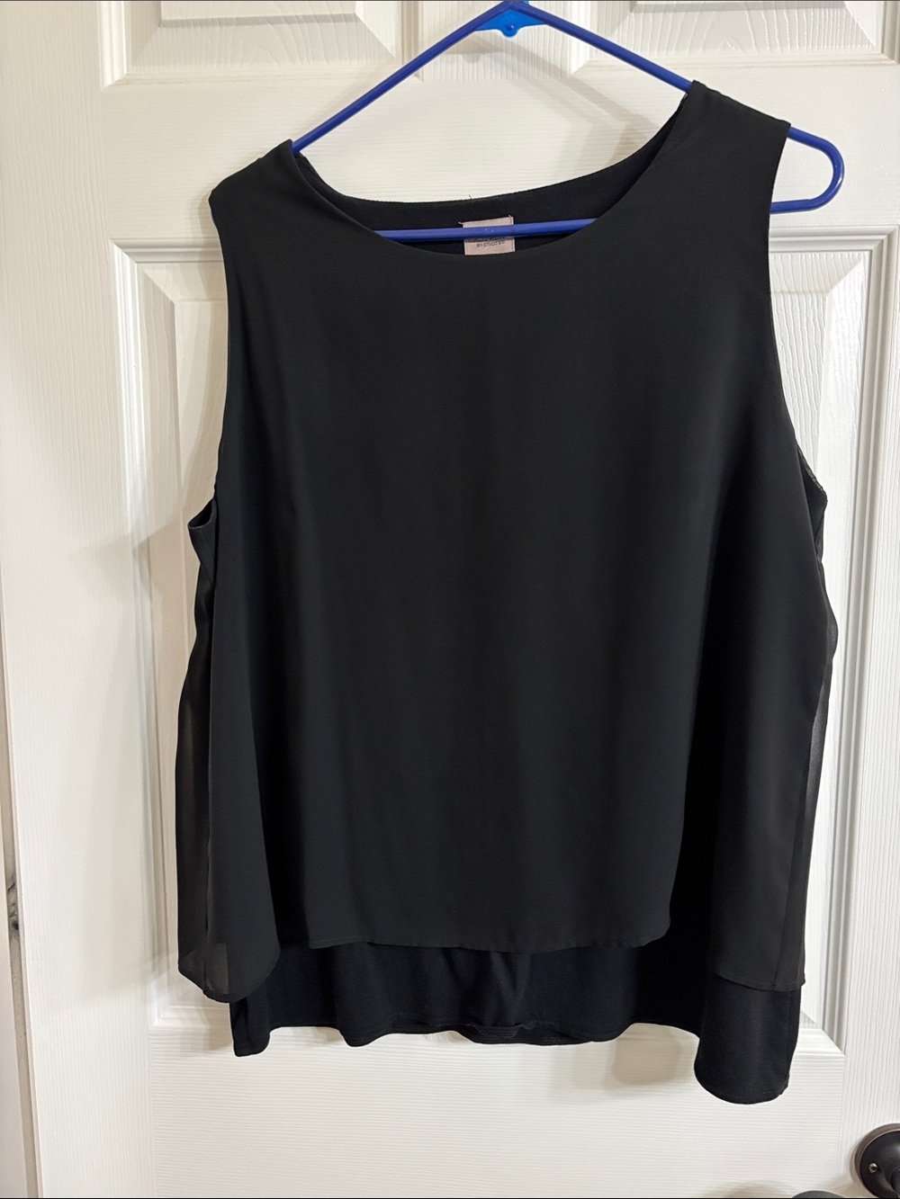 Chico's Black Sleeveless Layered Blouse